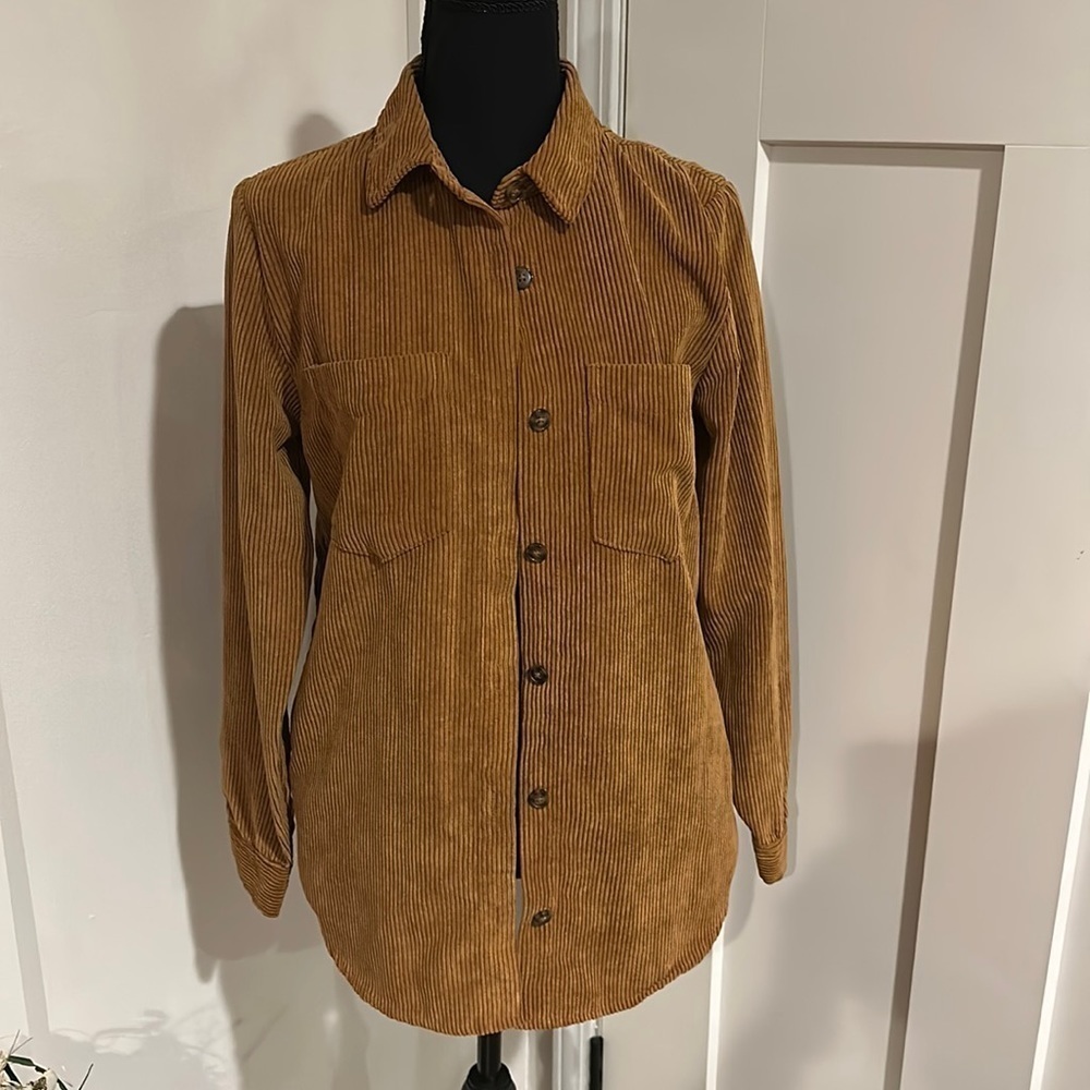 Altar’d State Cord Button Down Top Size XS